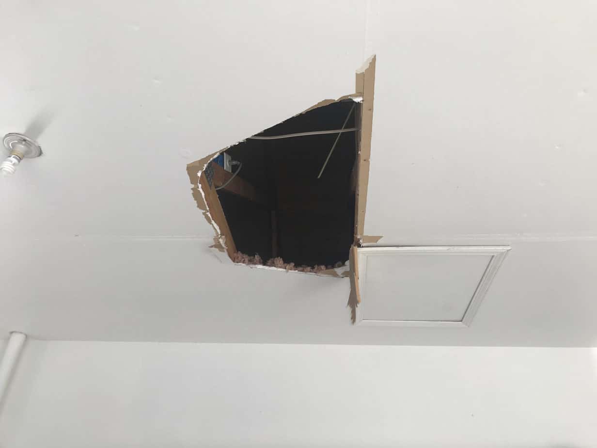 attic inspection hole in ceiling